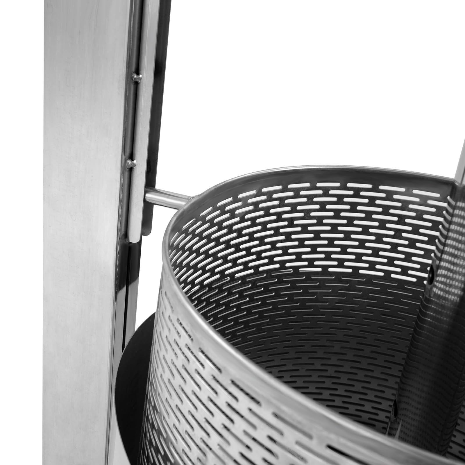Stainless Steel Fruit Wine Press 20L (5.28 GAL) - Manual Juice Maker for Apple, Grape, Cider, Tinctures, Vegetables, Honey & Olive Oil - Heavy Duty with T-Handle & Stable Base - Perfect for Home Brewing, Winemaking & Kitchen Use