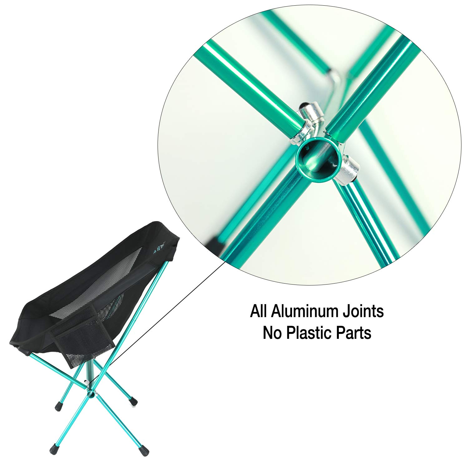 FE Active Folding Camping Chair - Compact Lightweight & Portable Outdoor Chair for Adults & Kids | Perfect for Camping, Travel, Backpacking, Fishing, Beach & Picnic | Designed in California USA