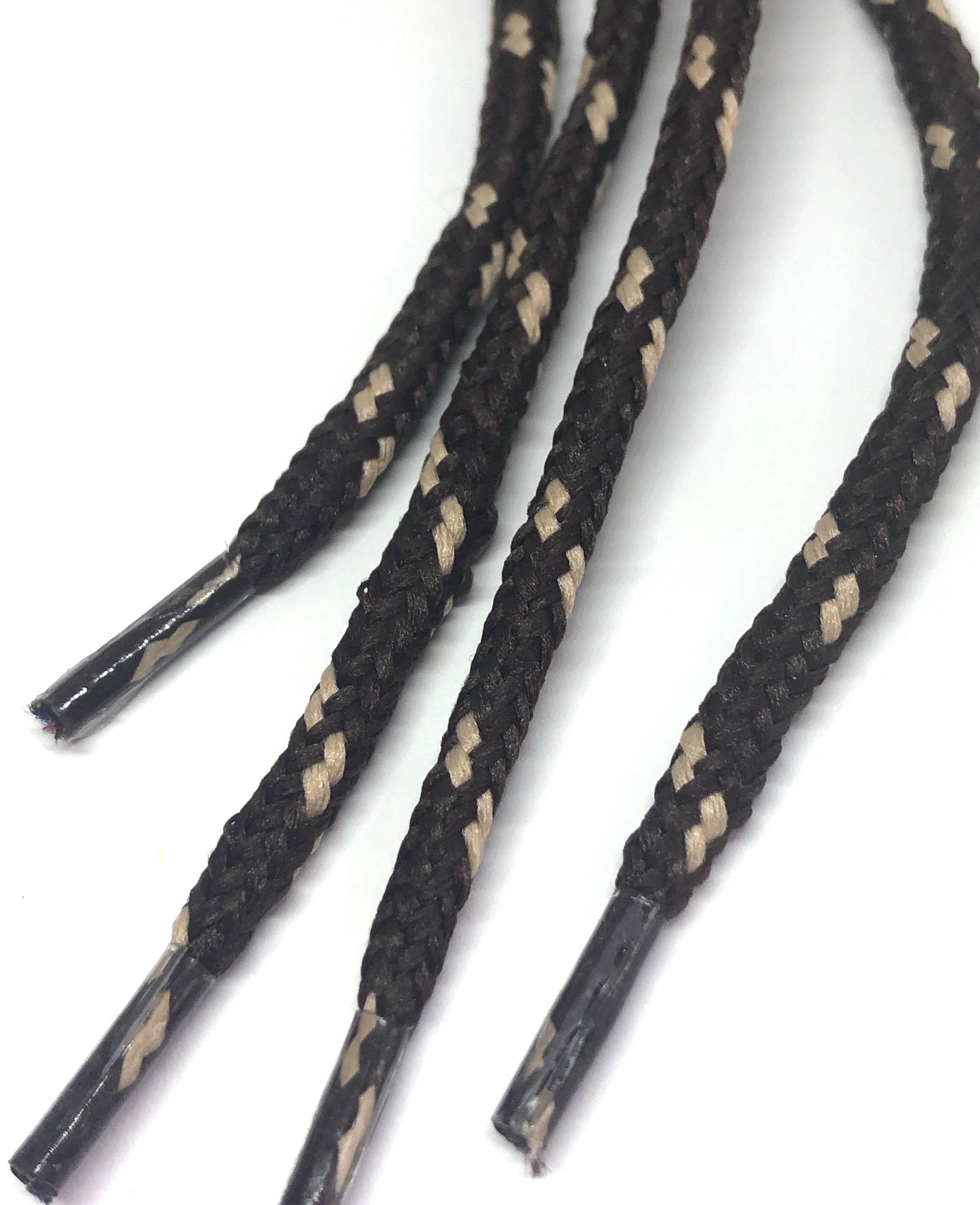 Classic Round Brown Shoelaces with Toast Accents - Durable & Stylish Replacement Laces for Sneakers, Boots & Casual Shoes