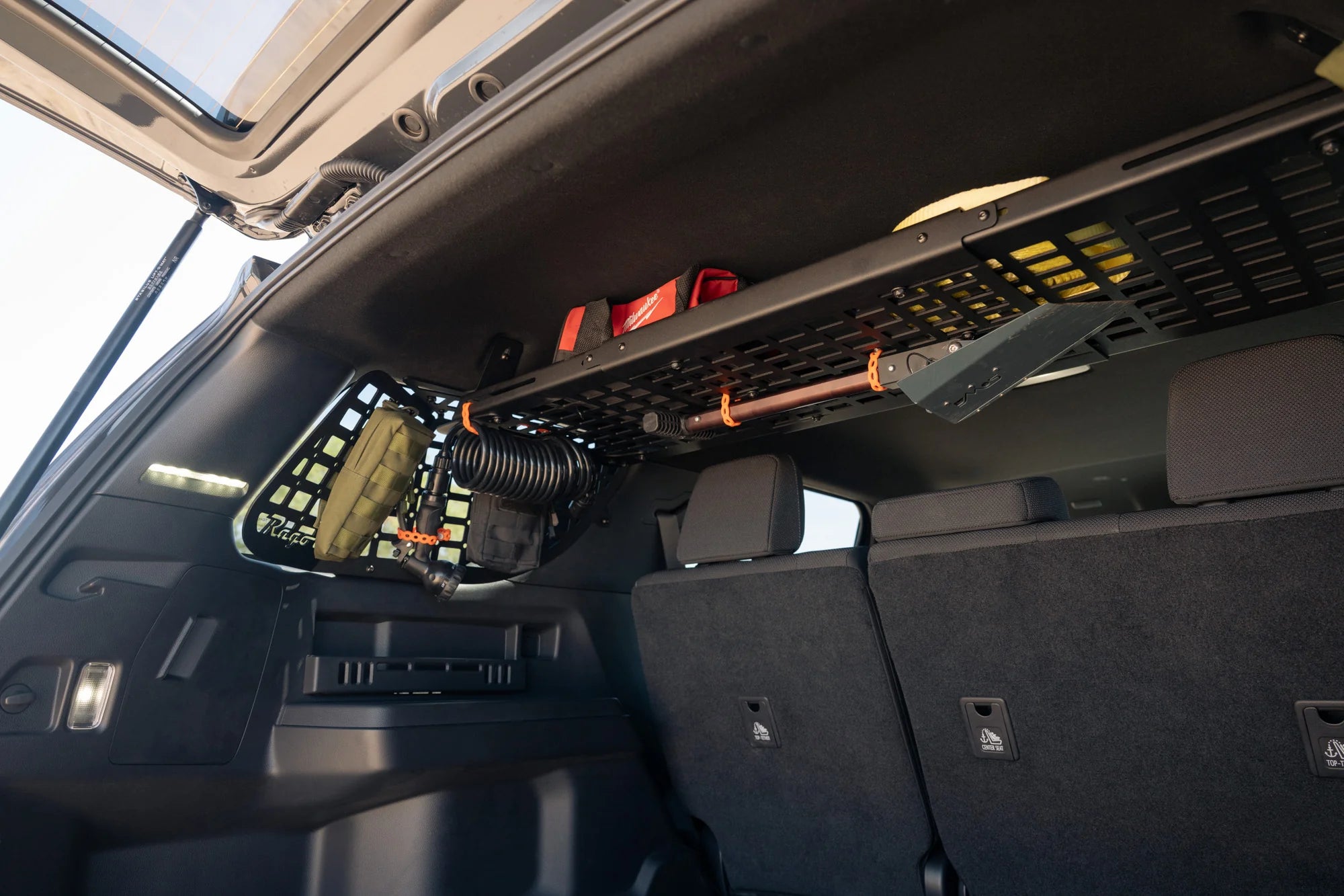 Rago Fabrication MOLLE Panel Storage Shelf for 2025+ Toyota 4Runner - Heavy Duty Vehicle Organizer for Off-Road Gear & Camping Equipment