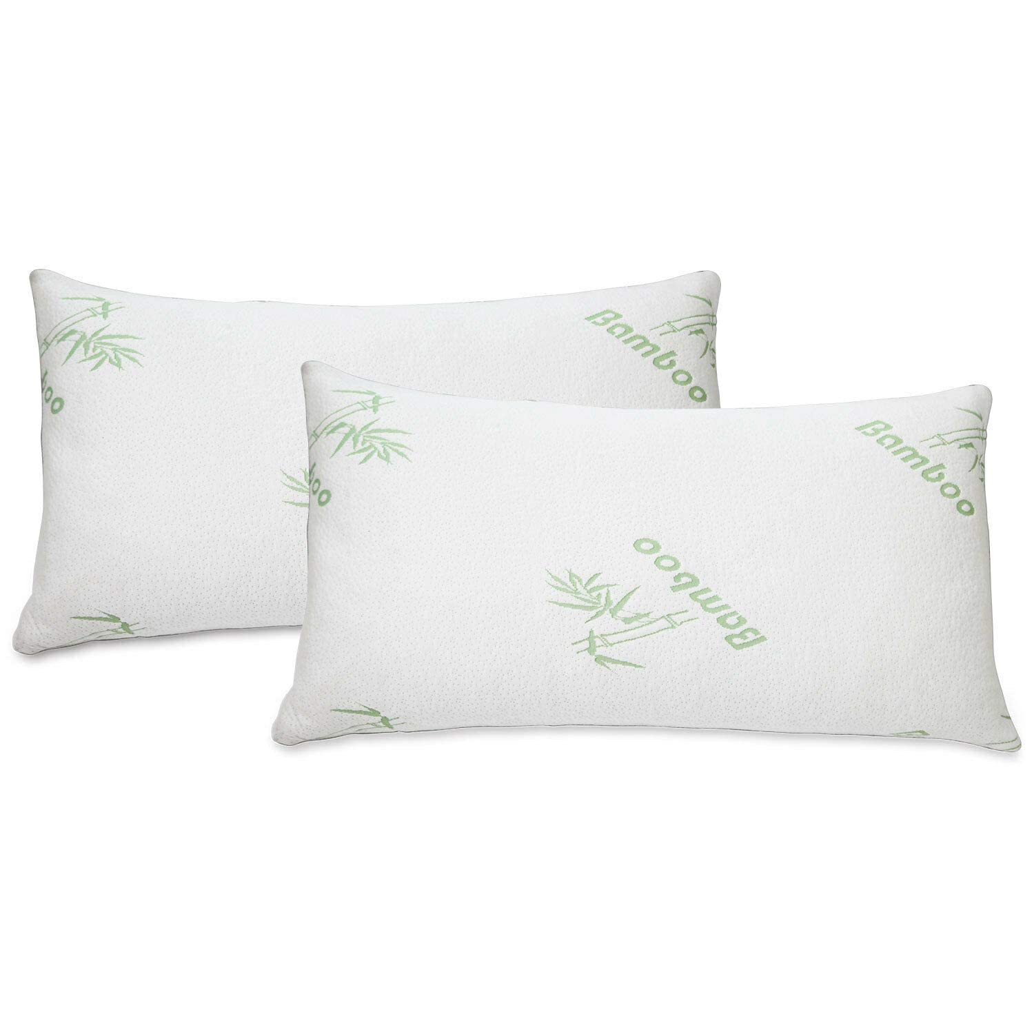 **J&V TEXTILES Ultra-Luxury Memory Foam Pillow - Hypoallergenic, Breathable Cover, 2-Pack King Size - Perfect for Side Sleepers, Neck Pain Relief & Hotel-Like Comfort**