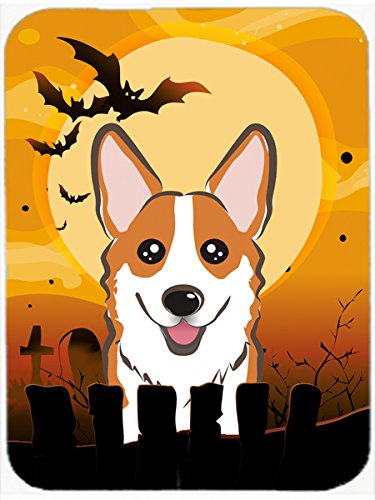 Halloween Red Corgi Mouse Pad & Hot Pad - Large Washable Non-Slip Desk Mat for Home Office, Gaming & Computer Work - Cute Dog-Themed Mousepad for Halloween Decor & Kitchen Use
