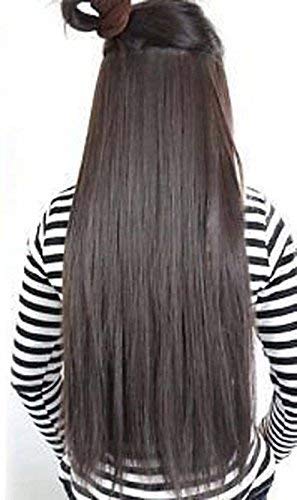 Shivarth 25-26 Inch Clip-In Hair Extensions for Women - Straight Synthetic Hair for Instant Length & Volume - Perfect for Thin Hair, Daily Wear & Special Occasions