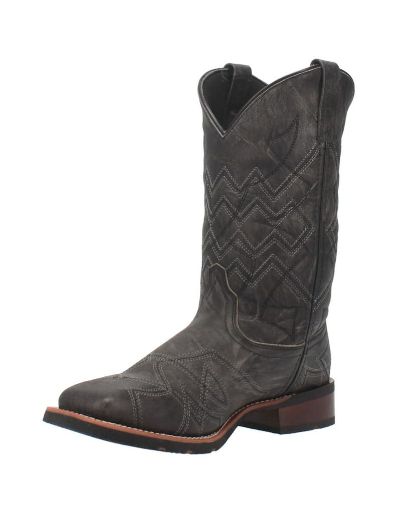 Laredo Men's Axel Cowboy Boots - Genuine Leather Western Boots in Black, Size 10.5 EW - Perfect for Rodeo, Country Dancing & Western Fashion
