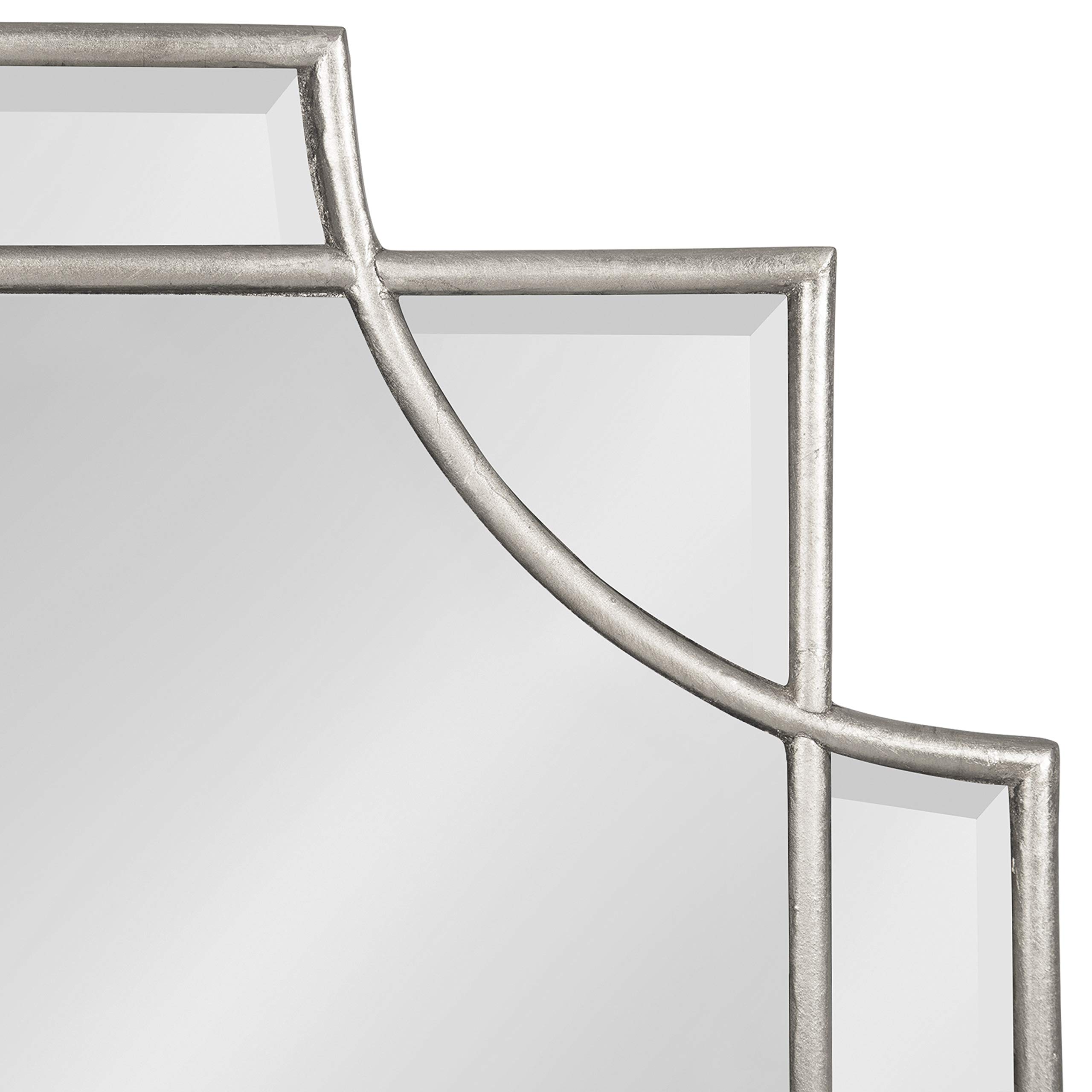 Kate and Laurel Minuette Glam Wall Mirror - 24x36 Inches Silver Traditional Boho Decor - Perfect for Living Room, Bedroom & Entryway Decor
