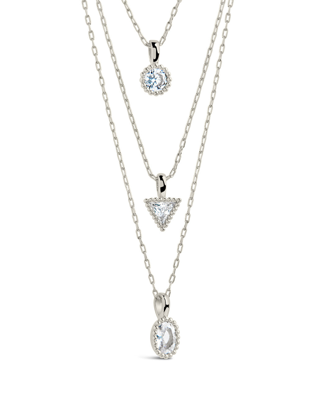 Julie CZ & Layered Chain Necklace - Elegant Cubic Zirconia Layered Necklace for Women, Perfect for Date Night, Party & Everyday Wear