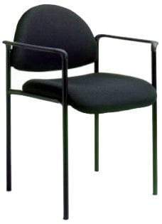 Stackable Steel Side Chair with Arms [B9501] - Durable Metal Dining Chair for Home, Office, Restaurant - Perfect for Indoor and Outdoor Use