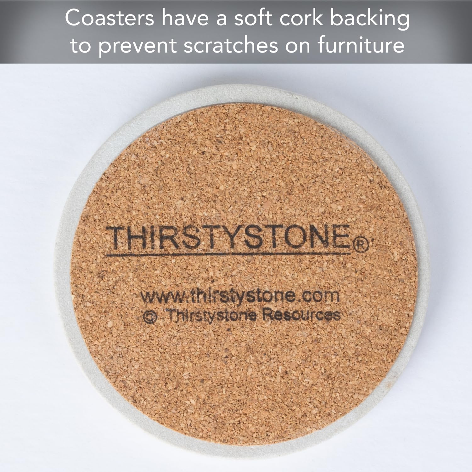 Thirstystone Americana Natural Sandstone Coaster Set of 4 - Eco-Friendly, Absorbent, Quick-Dry Drink Coasters for Beer, Wine, and Cocktails - Perfect for Home Bars, Parties, and Outdoor Entertaining