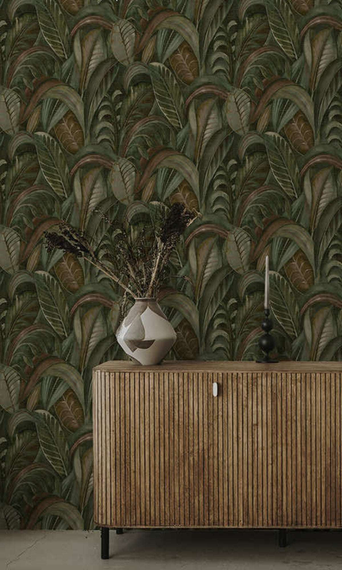 Emerald Palm Leaf Textured Wallpaper R8418 - Self-Adhesive Peel & Stick Wallpaper for Bedroom, Living Room, Bathroom - Tropical Botanical Decor for Home & Office