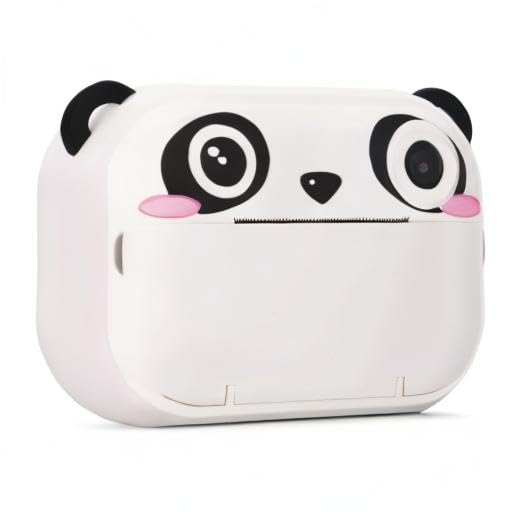Kidamento Digital Camera for Kids with Silicone Case - Panda Model P Koko & 2 Print Refill Sets - Waterproof Shockproof Camera Bag for Children's Outdoor Adventures, Travel & Birthday Gifts