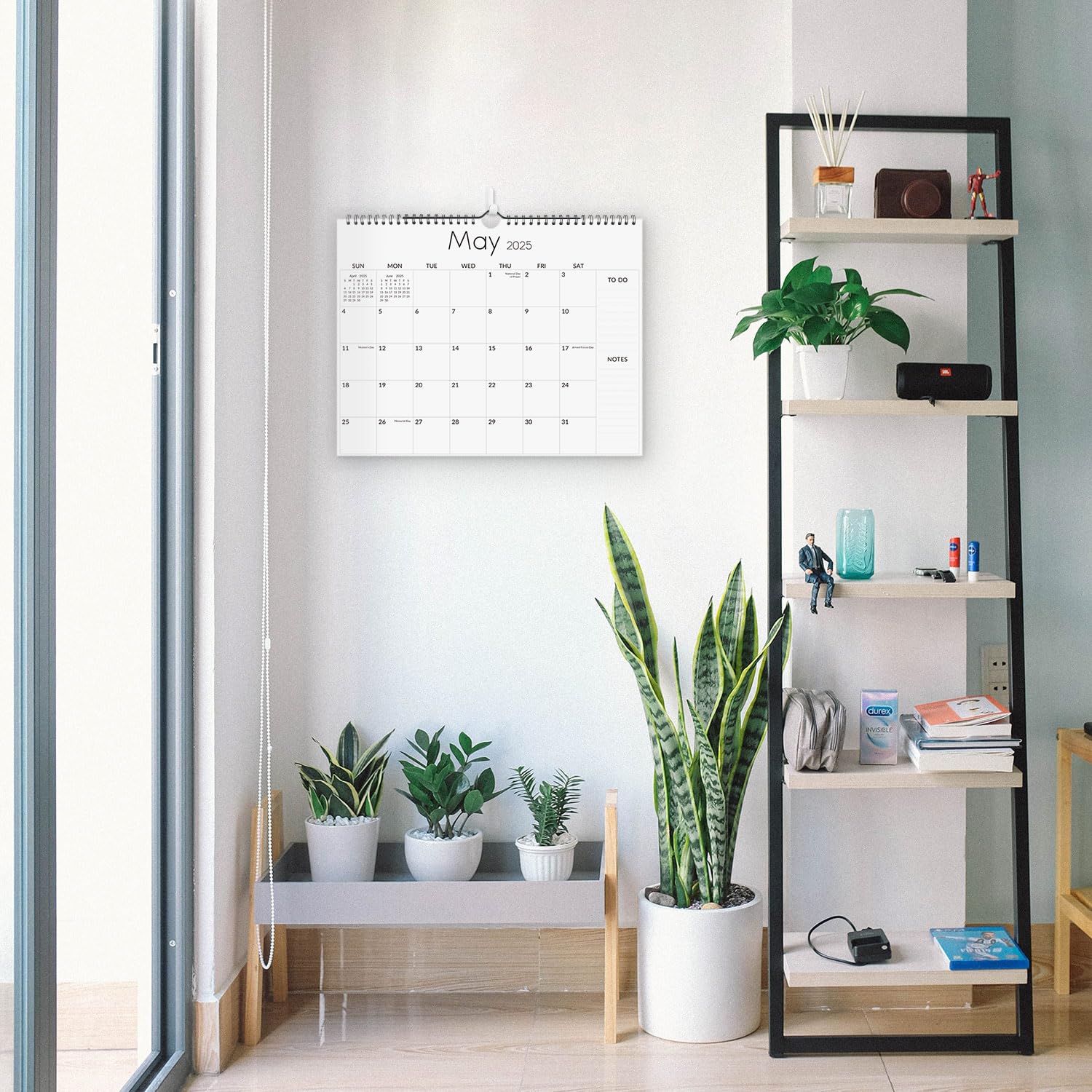 SKYDUE 2025-2026 Wall Calendar - 18 Month Planner from January 2025 to June 2026 with Bonus Stickers, 14.5