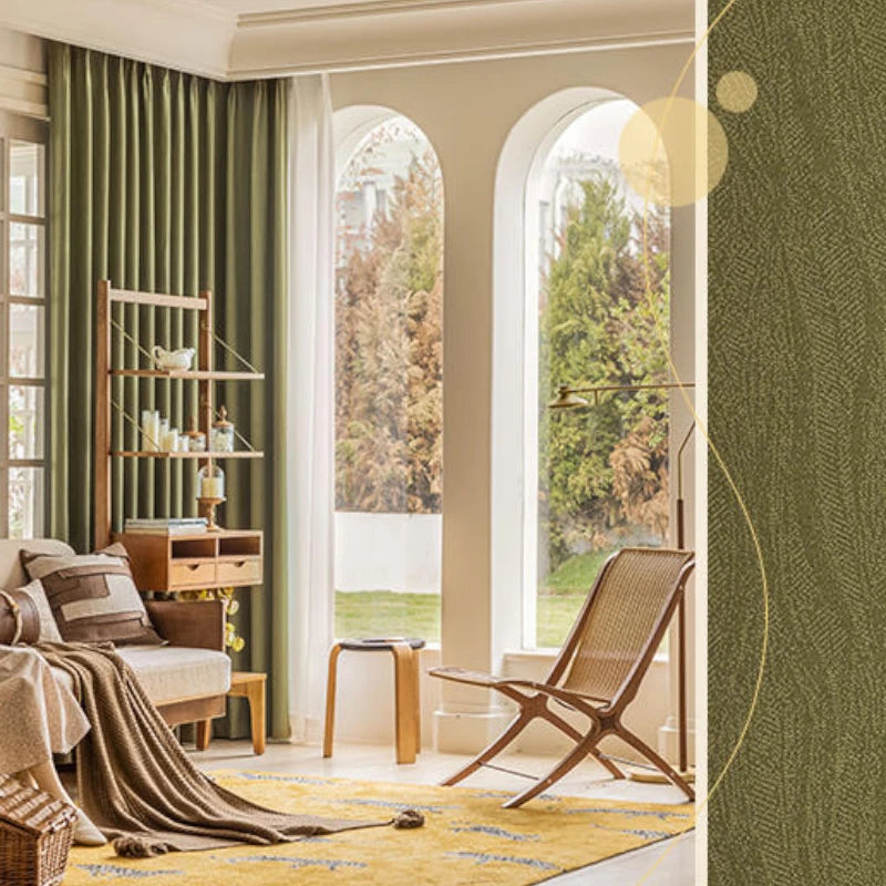 Claire Polyester Wavy Pattern Curtain Swatch - Elegant Window Treatment for Living Room, Bedroom & Home Decor