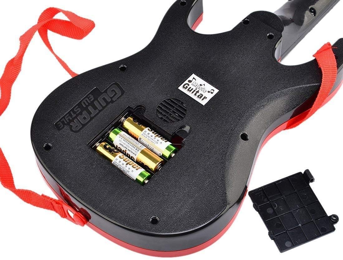 **Aarav Toys Electric Guitar Toy with Sound & Light Effects - Battery Operated Musical Instrument for Kids - Best Gift for Toddlers & Children - Perfect for Birthday Parties, Pretend Play & Early Music Education**