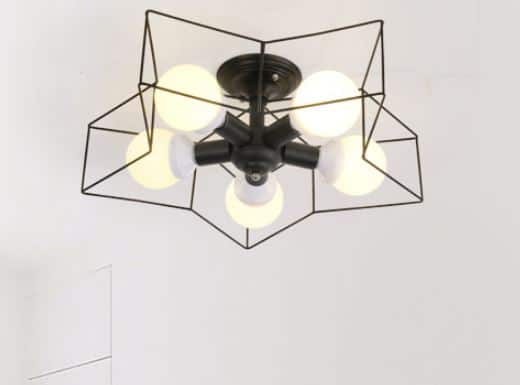 KLARA Star Frame Ceiling Light Fixture - Modern LED Chandelier for Bedroom, Living Room & Dining Room Decor - Perfect for Home, Office and Commercial Spaces