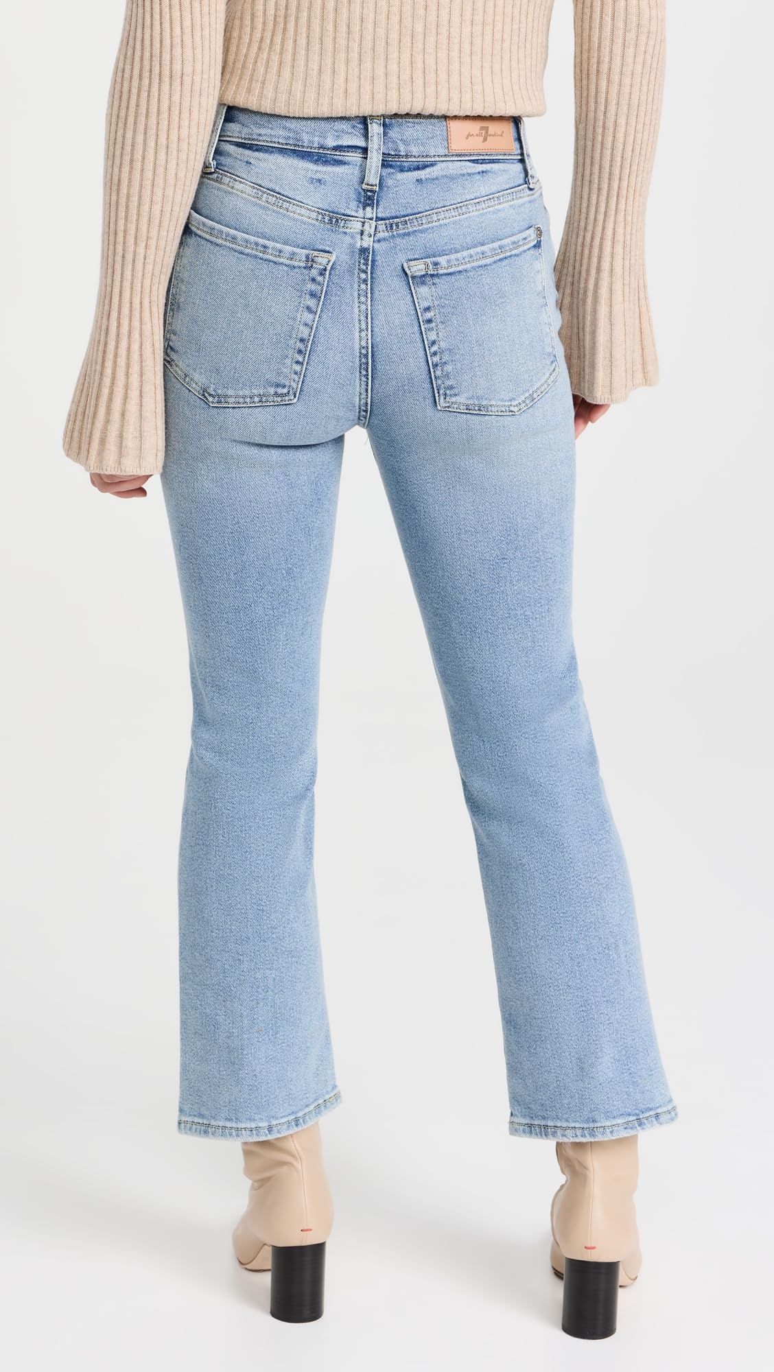 7 For All Mankind Women's High Waist Slim Kick Fit Jeans - Must Wash Denim | Comfortable Stretch Skinny Jeans for Casual Wear & Night Out