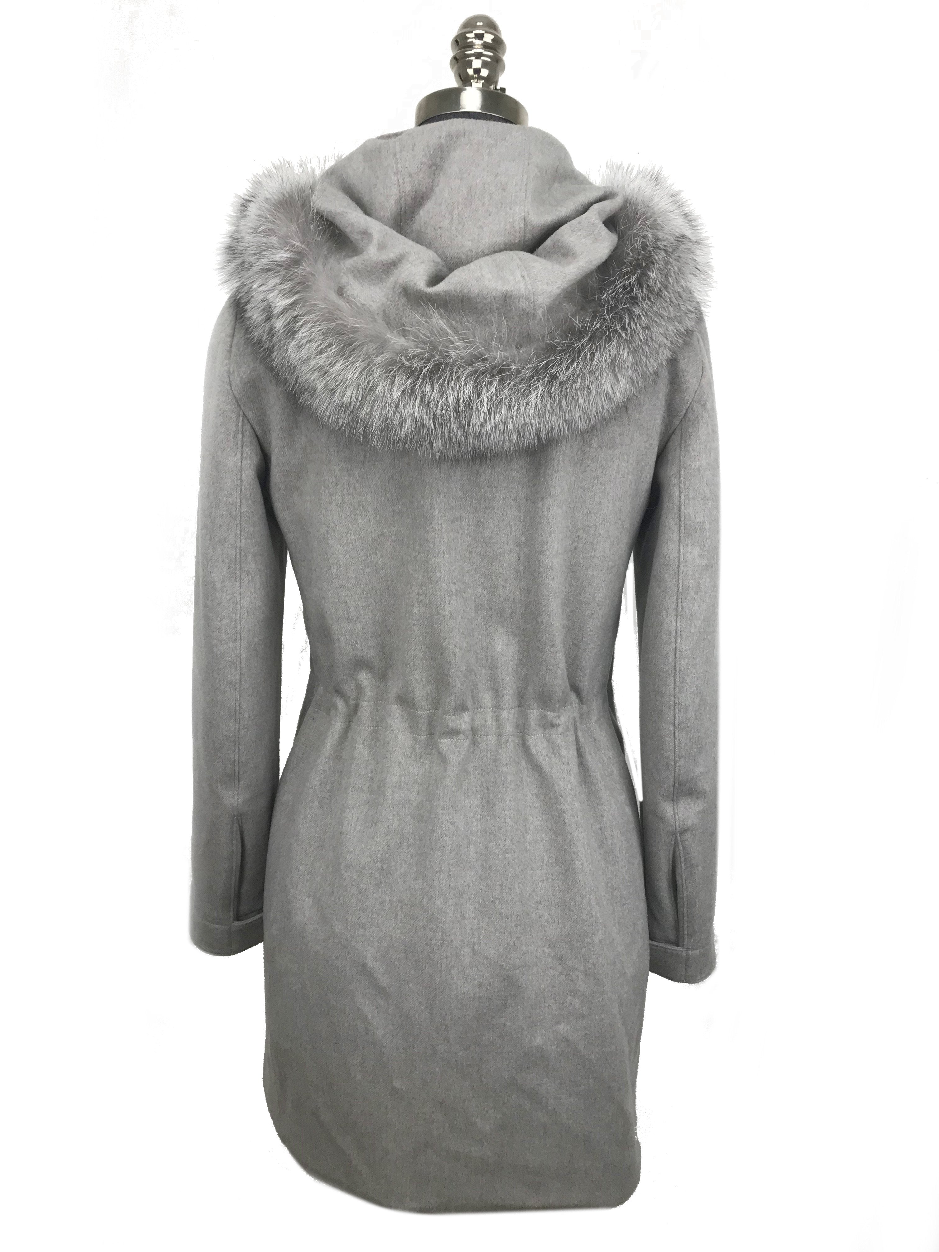Loro Piana Garth Cashmere Storm Hooded Coat - Women's XS Size | Premium Soft Warm Winter Hoodie Jacket | Perfect for Cold Weather & Luxury Fashion Outfits