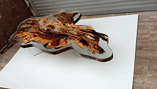 Custom Epoxy River Table Top 56x56 Inch - TUZECH Thick Resin Coffee Table with 30