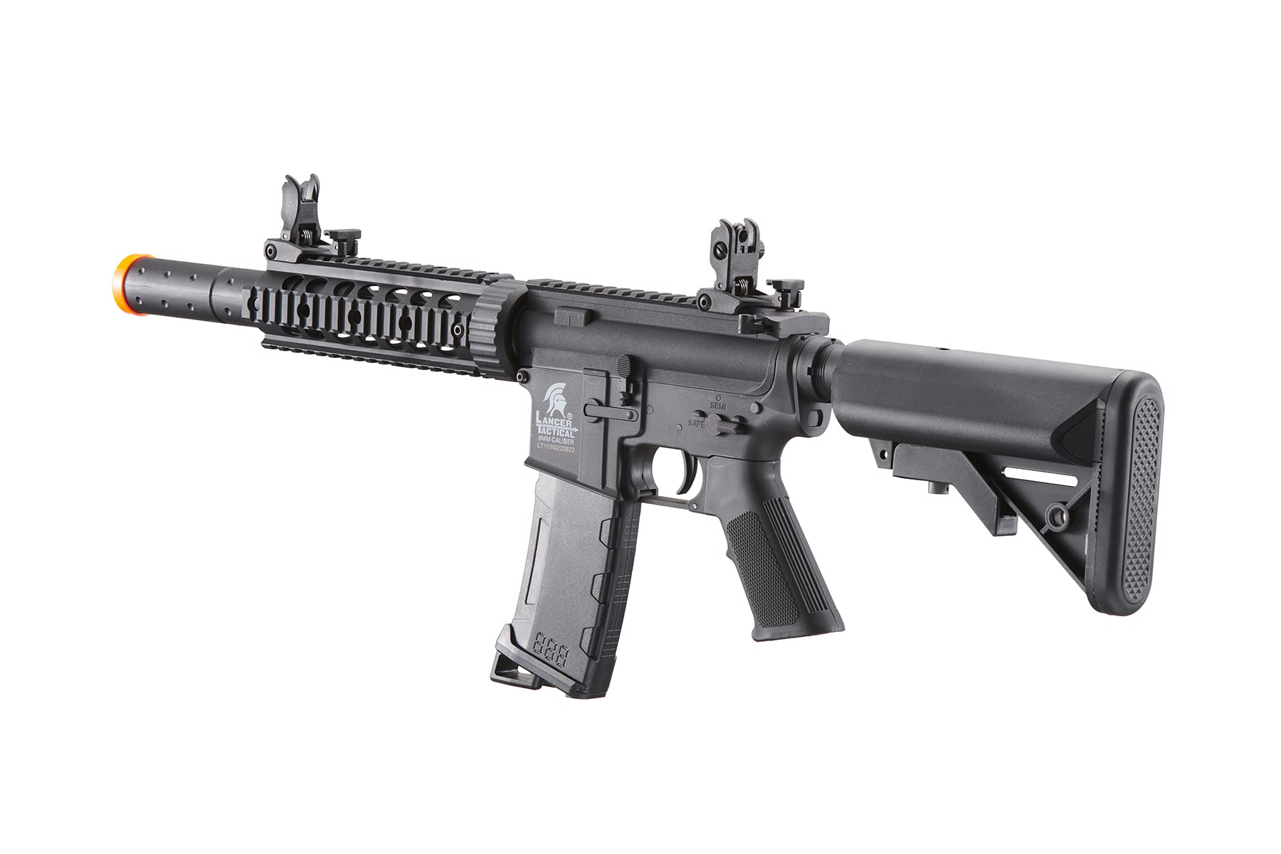 Lancer Tactical Gen 2 New Wave M4 SD Carbine Airsoft AEG Rifle - Nylon Polymer Body, High Speed MidCap Magazine, Battery, Charger & 1000 BBs Included | Perfect for Outdoor Airsoft Battles, Tactical Training & Target Practice