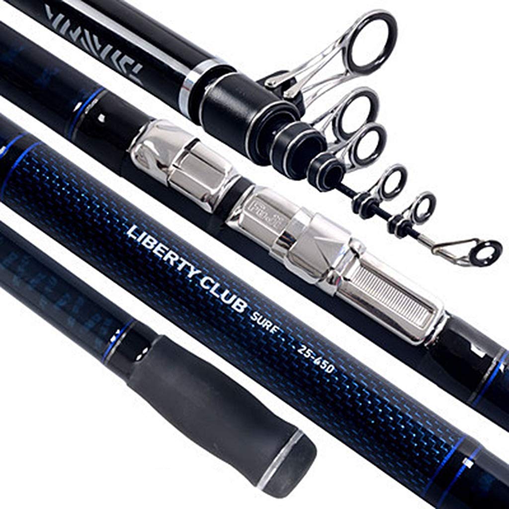ZFF Carbon Fishing Rod - Long Shot Sea Bream Dawa 4000 with Metal Wheel & Folding Guide Rings | Lightweight Saltwater Fishing Rod for Surf Casting, Boat Fishing, and Offshore Angling