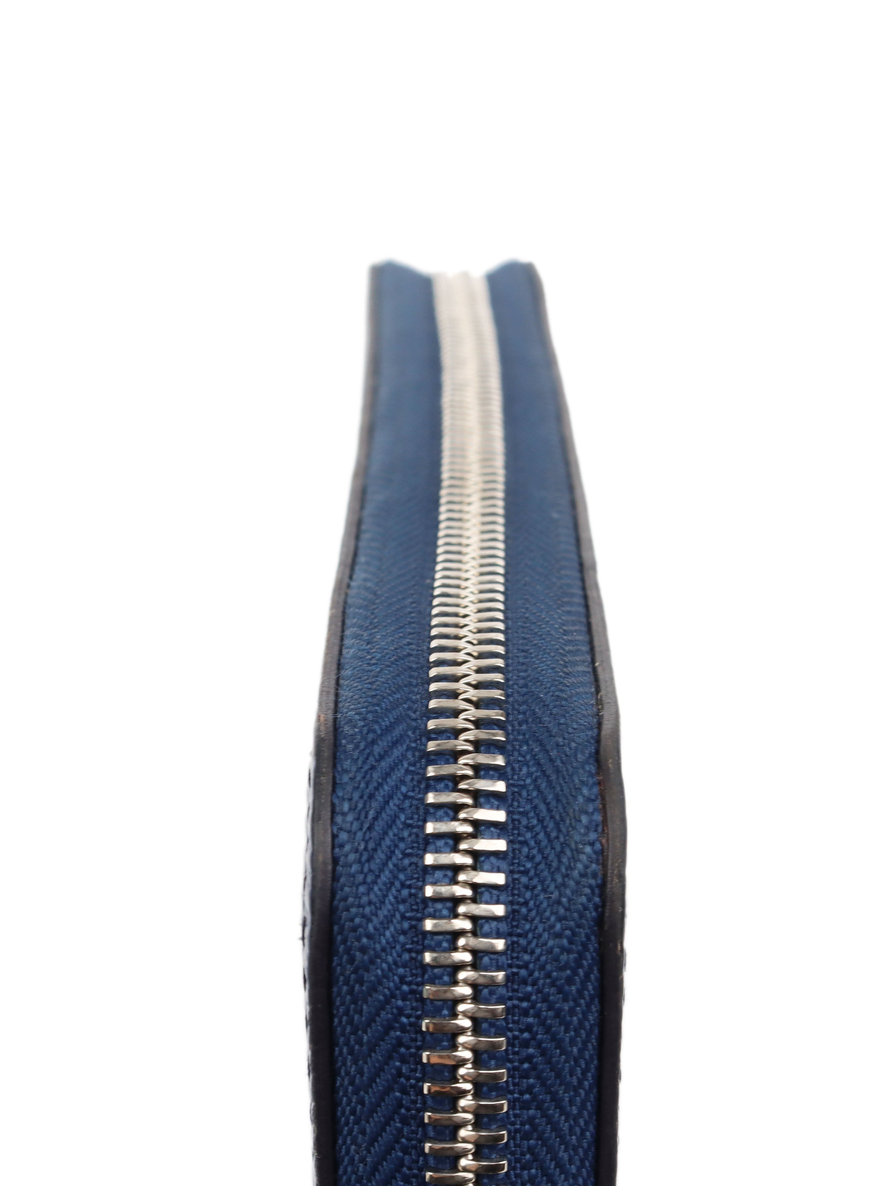 Louis Vuitton Indigo Epi Leather Zippy Wallet for Women - Luxury Designer Zip Around Coin Purse for Everyday Use & Travel Accessories