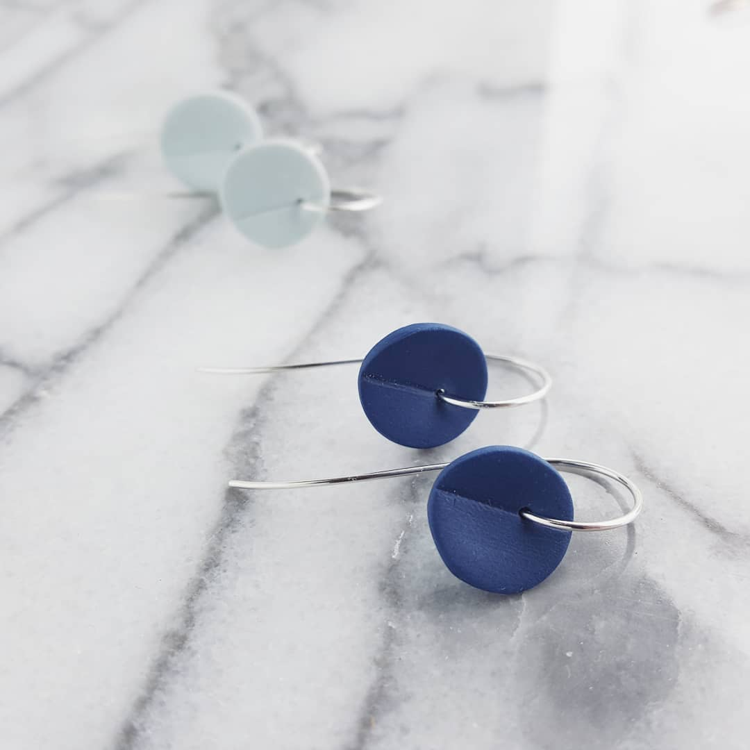 Eucalyptus Small Porcelain Earrings - Handmade Ceramic Dangle Earrings for Women | Perfect for Boho, Wedding & Everyday Wear