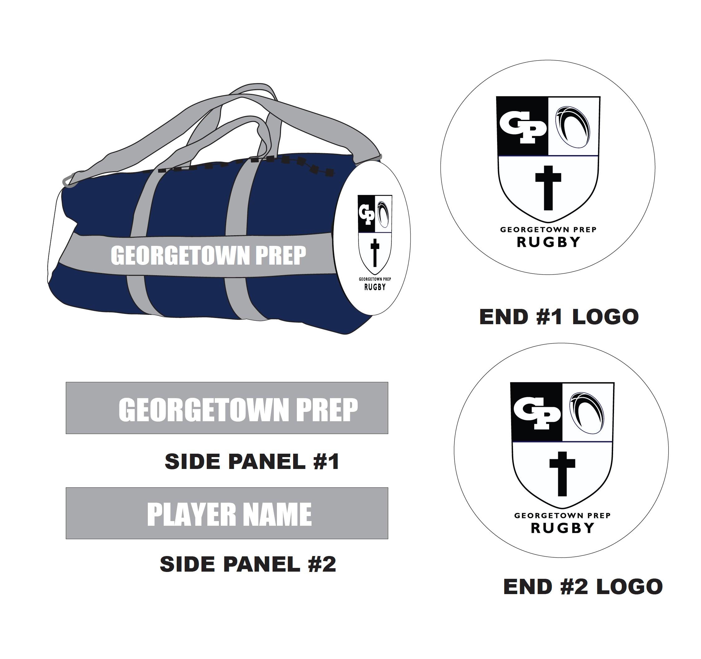 Georgetown Prep Canvas Kit Bag - Durable Gym & Sports Tote for School, Travel & Work - Perfect for Athletes, Students & Professionals