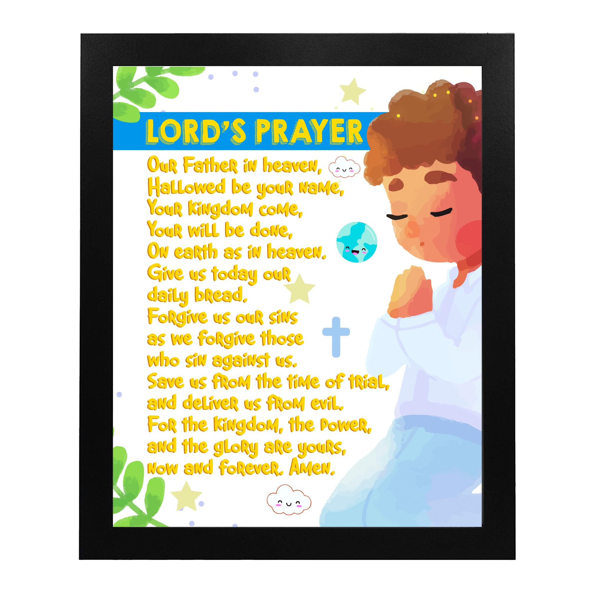 Kids Bible Wall Art - The Lord's Prayer Print 11x14
