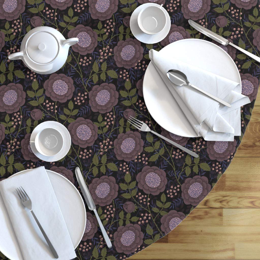 Custom Printed Cotton Sateen Tablecloth 90