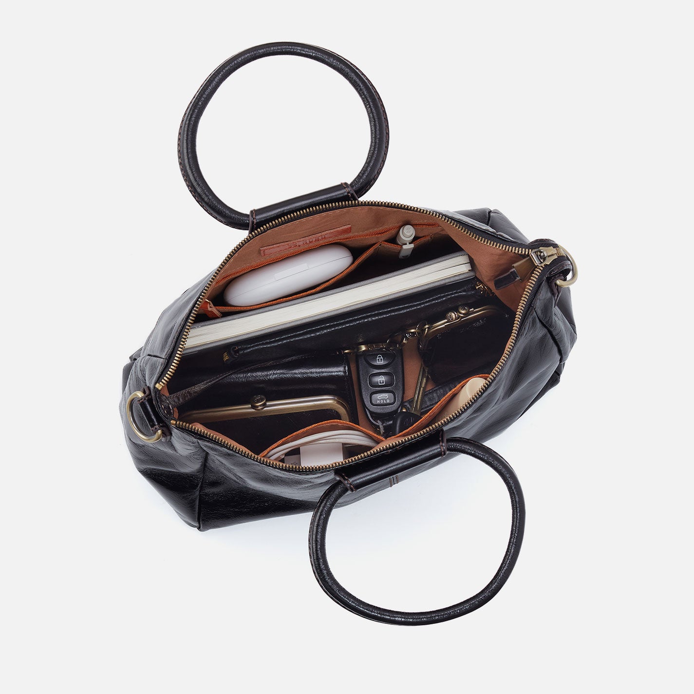 Sheila Medium Pebbled Leather Satchel Bag - Warm Honey Brown Crossbody Purse for Women | Perfect for Work, Travel & Everyday Use