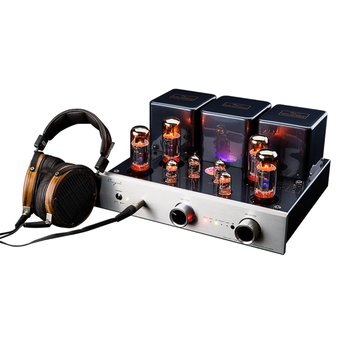 Cayin CS 55A Vacuum Tube Integrated Amplifier - HiFi Stereo Audio System for Home Theater & Music Listening - Perfect for Audiophiles & Vinyl Enthusiasts