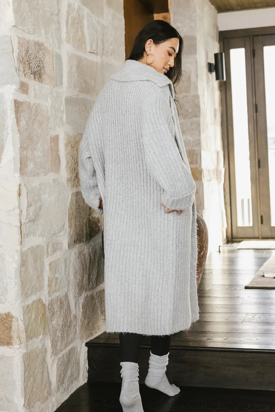 Emily Long Cardigan in Grey - Women's Cozy Knit Sweater for Fall & Winter | Perfect for Office, Casual Outfits & Layering | FINAL SALE
