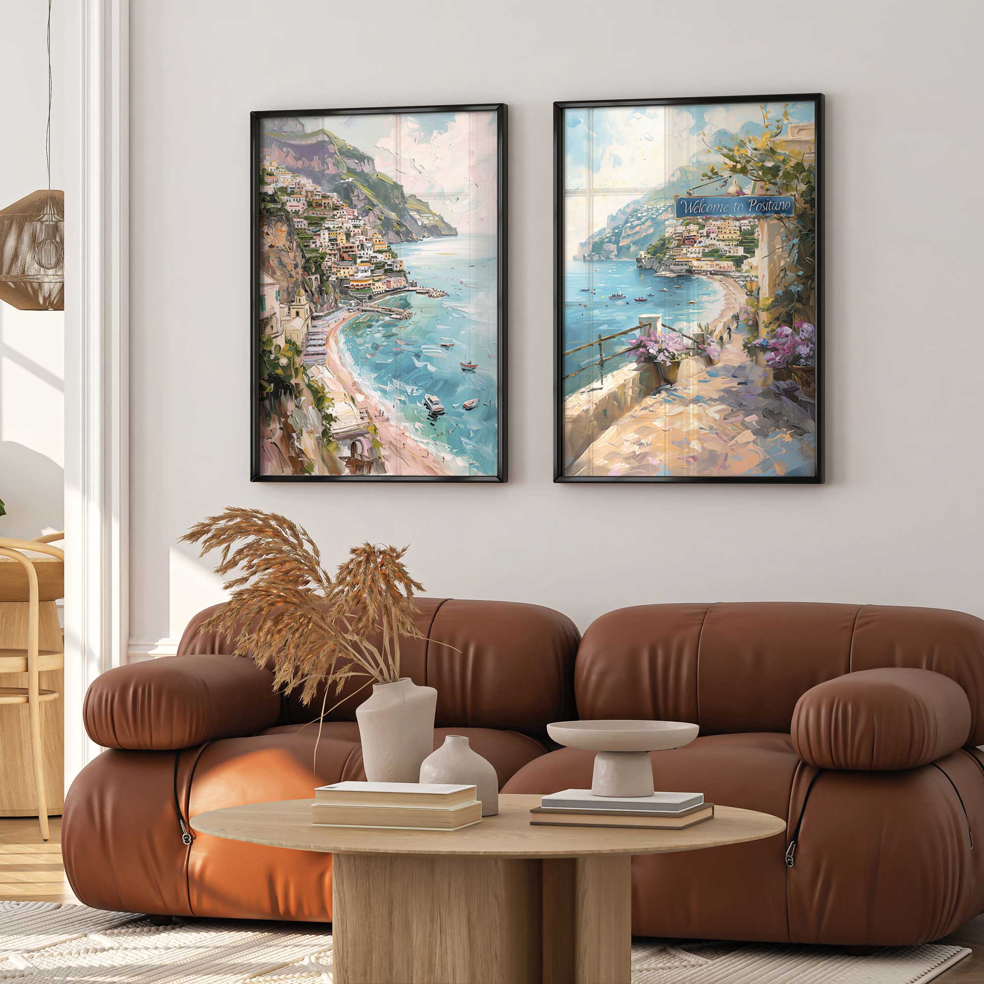 Coastal Charm Paradise Wall Art Set of 2 - Premium Archival Matte Paper Prints for Beach House Decor | Perfect for Living Room, Bedroom & Office Wall Decor