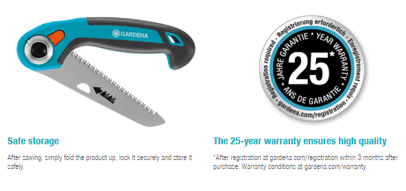 Gardena 200 P 8743 Folding Pruning Saw - 20 Inch Professional Garden Saw for Tree Trimming, Branch Cutting & Woodworking | Perfect for Landscaping, Camping & Outdoor DIY Projects