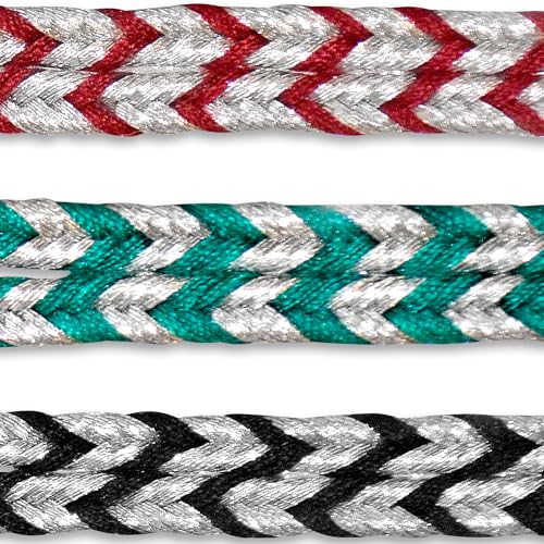 Silver Straps Black, Green, Red