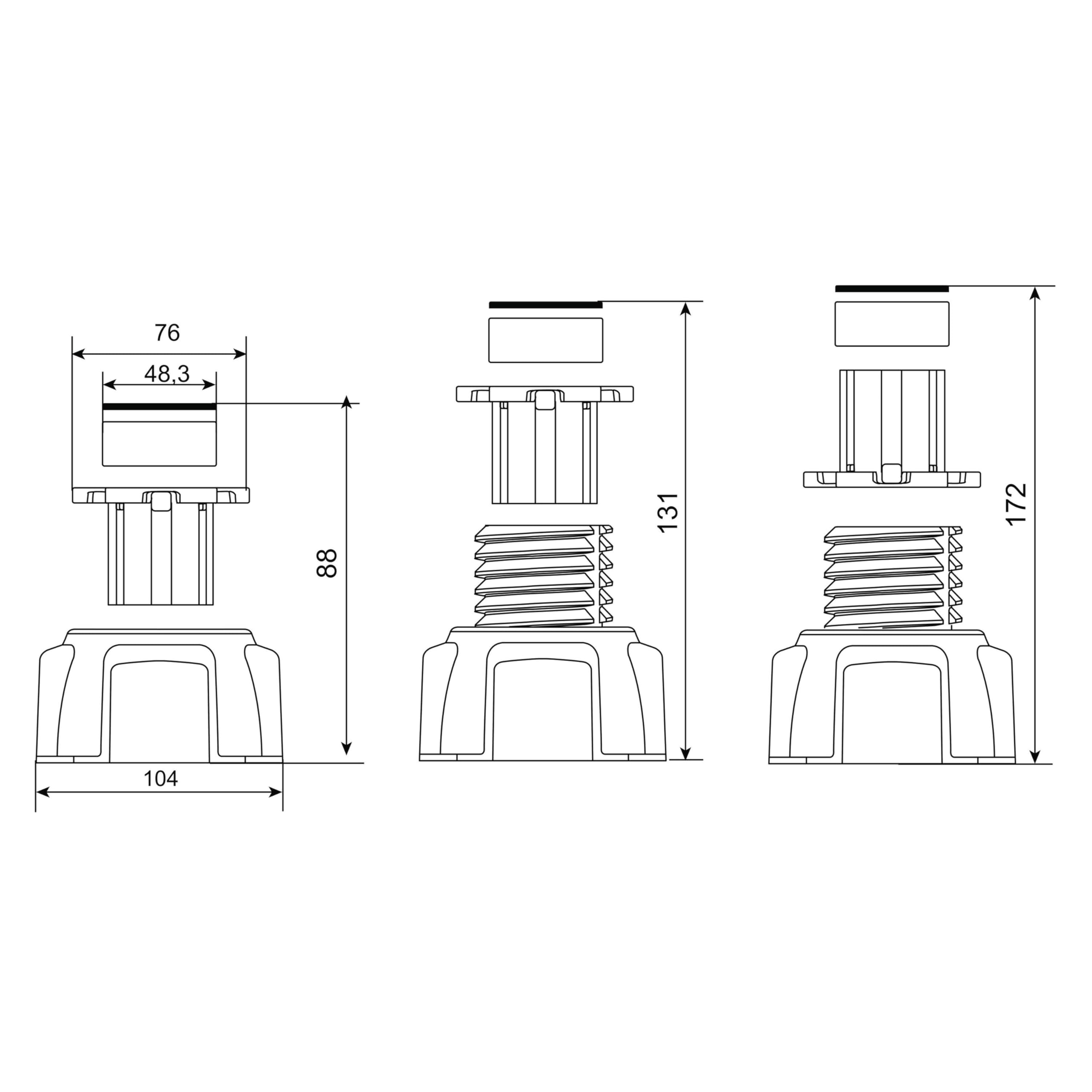 4-Piece Black Shower Tray Set - Durable 4 Feet Bathroom Floor Base for Walk-In Showers & Wet Rooms - Perfect for Home Renovation & Spa-Style Bathrooms