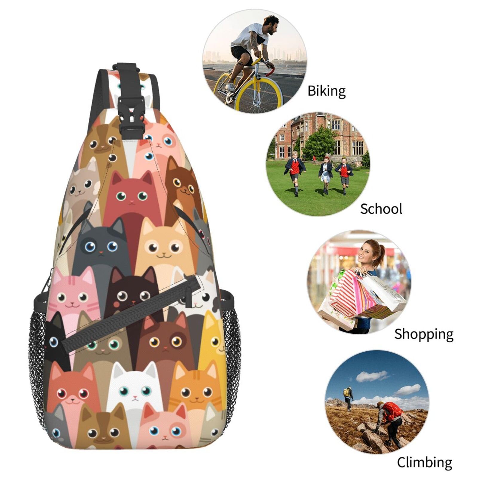 VOOHDDY Crossbody Sling Bag for Women & Men - Travel, Hiking & Daily Use