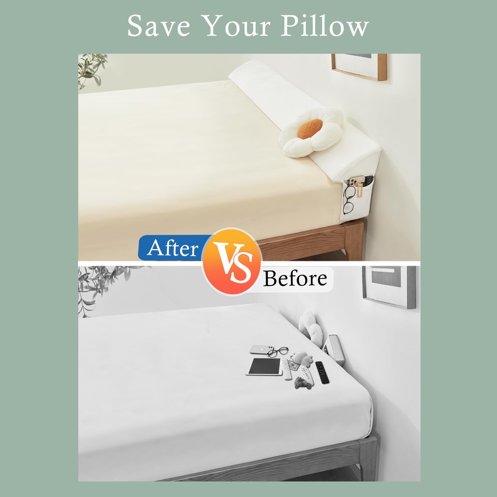 King Size Bed Wedge Pillow (76