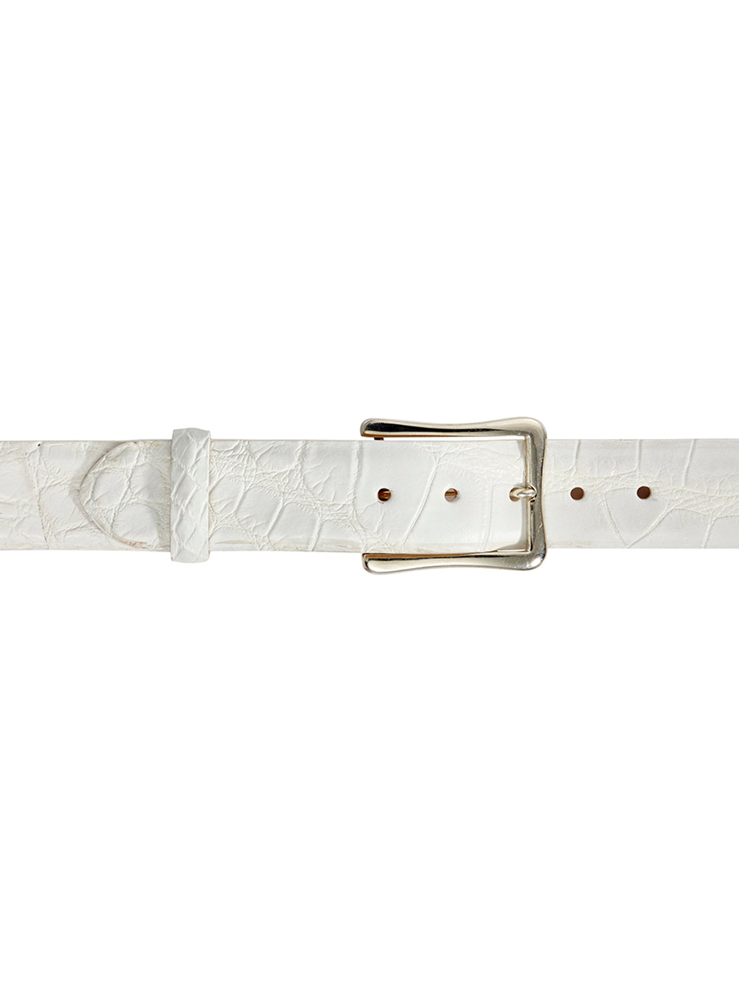 Cheri Gator Genuine Leather Belt with Silver Buckle for Men - Stylish Western Cowboy Accessory for Jeans & Casual Wear