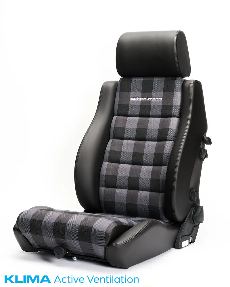 Grey Rodeo Plaid Cloth with Leatherette Bolsters