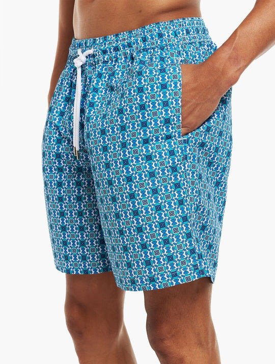 **Frescobol Angra Swim Shorts for Men - Quick-Dry, Comfortable Beach & Pool Swimwear - Blue - Perfect for Swimming, Surfing, and Summer Vacations**