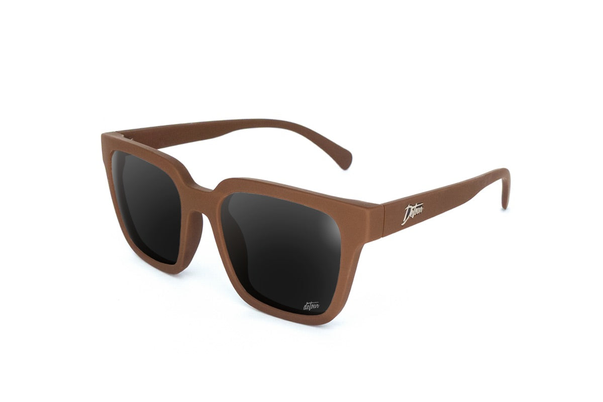 Cove Polarized Sunglasses - Chestnut Brown & Jet Black Lenses - UV Protection for Outdoor Activities, Driving, and Beach Wear