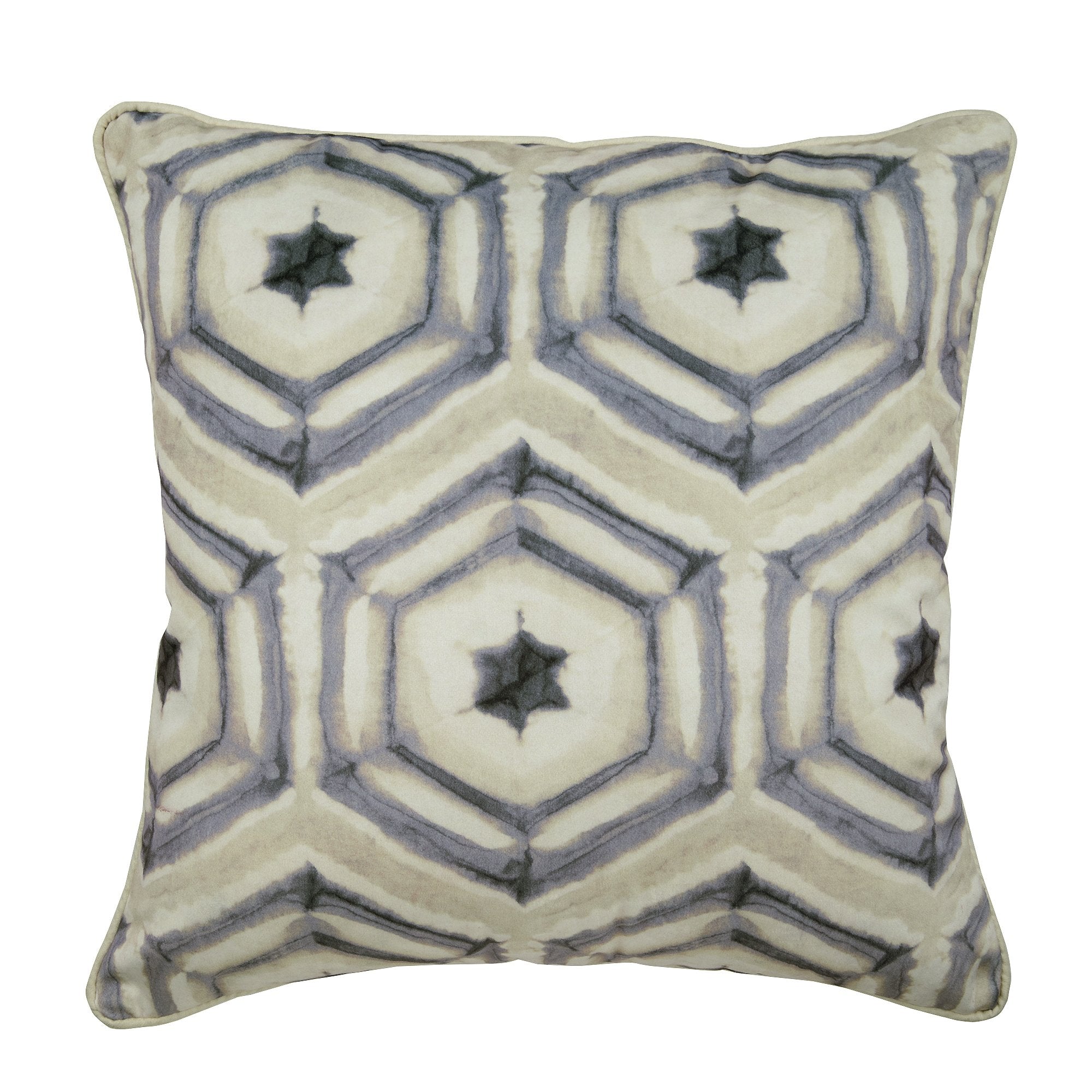 Batik Purple Velvet Decorative Euro Sham Pillow Cover - Luxurious Soft Fabric for Bedroom Decor - Perfect for Master Bed, Guest Room & Bohemian Home Styling