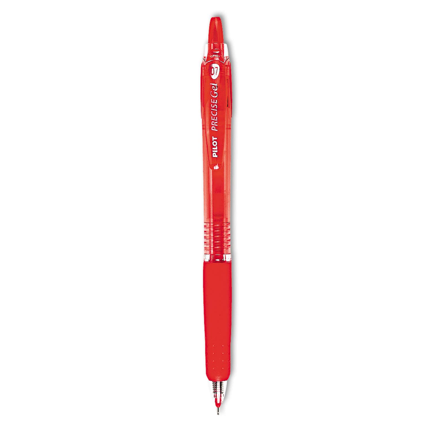 Pilot Precise V7 RT Retractable Gel Pen - 0.7mm Fine Point, Red Ink with Green Barrel (Pack of 12) - Smooth Writing for Office, School & Note Taking