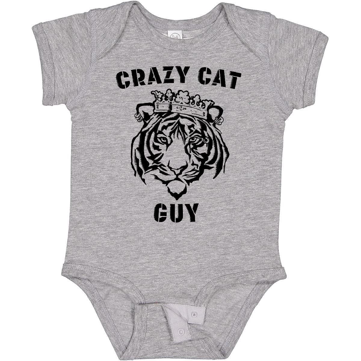 Crazy Cat Guy Tiger Crown Baby Bodysuit - Fun Gift for Cat Lovers