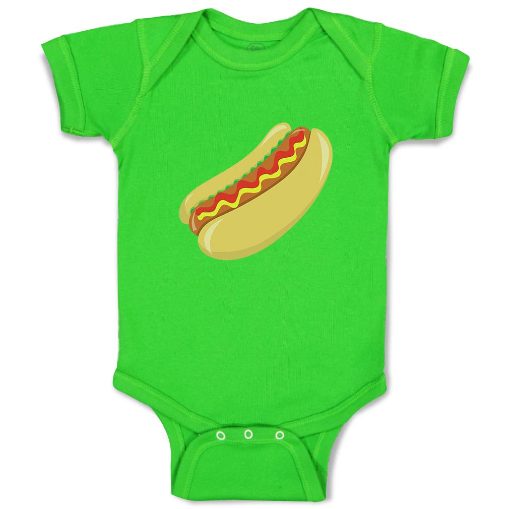 Custom Personalized Baby Bodysuit - Funny Hot Dog Design for Boys & Girls | 100% Cotton Soft Infant Clothes for Playdates, Photo Shoots & Everyday Wear