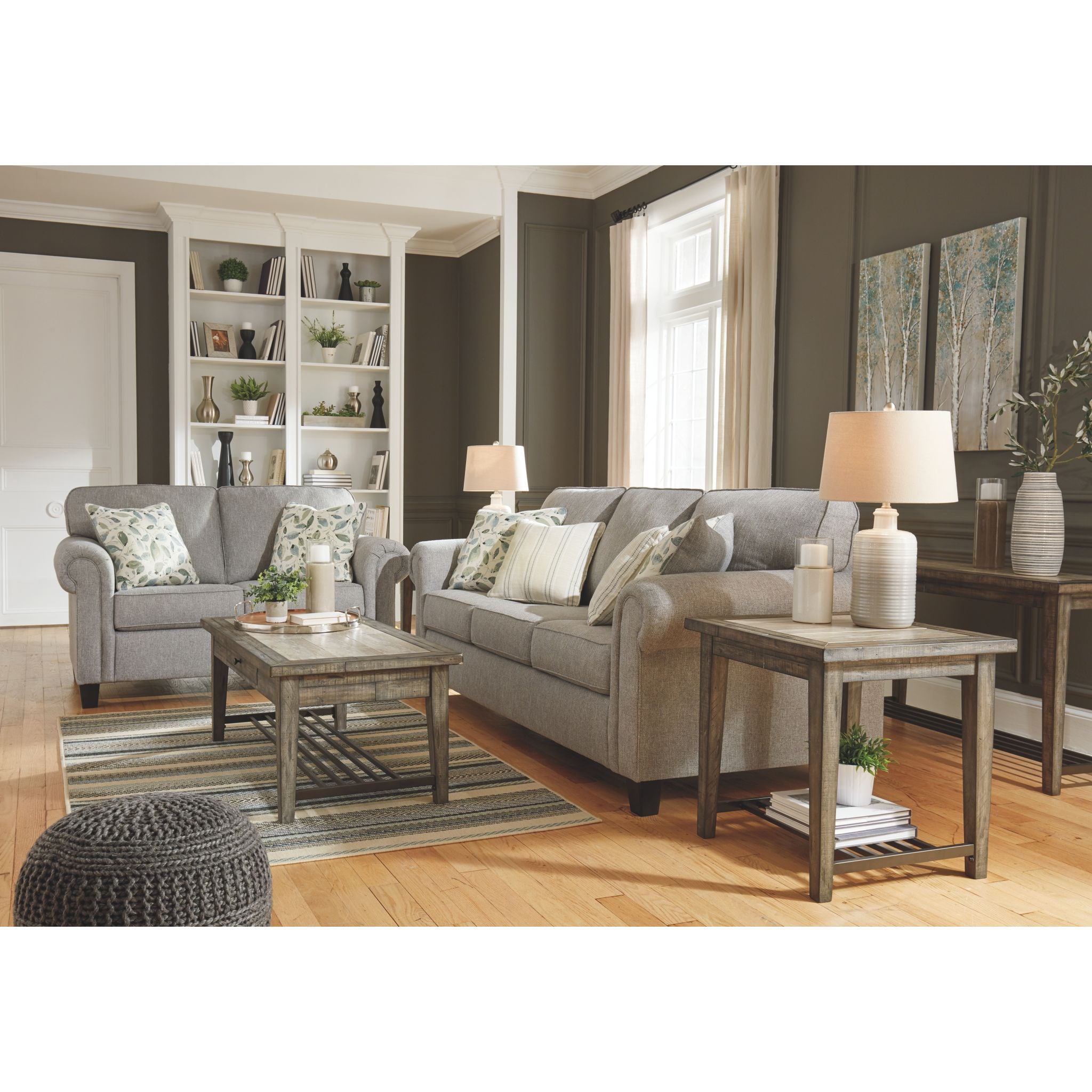Alandari Modern Gray Sofa - Comfortable 3-Seater Couch for Living Room, Lounge & Home Office
