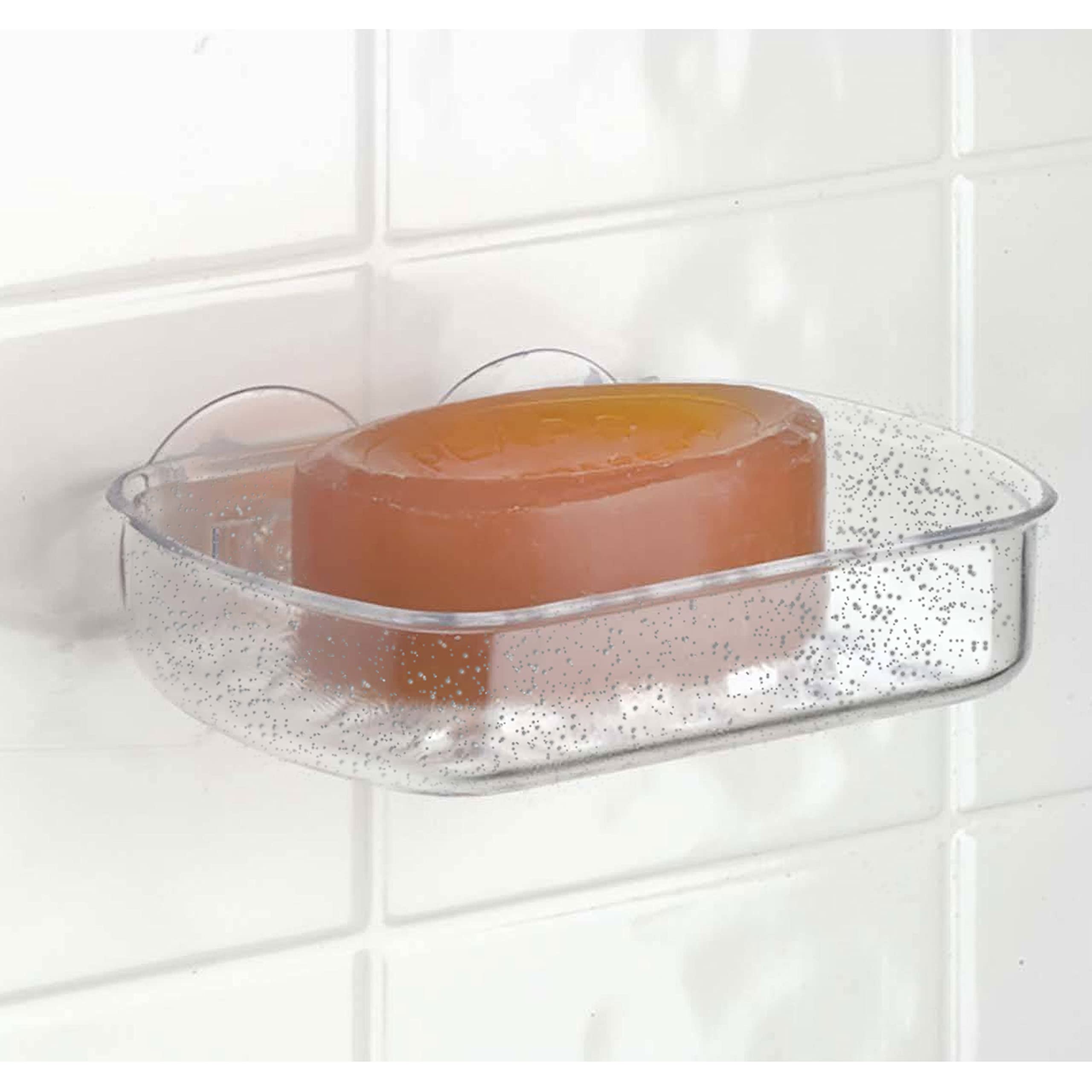 Wall-Mounted Soap Dish with Drain - Bathroom & Kitchen Organizer for Sponges & Cups