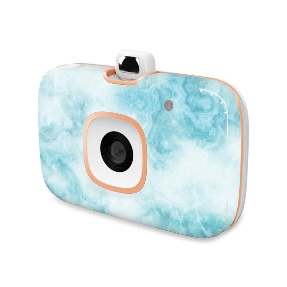 MightySkins Protective Vinyl Decal Wrap Cover Compatible with HP Sprocket 2-in-1 Photo Printer - Blue Marble Design | Durable, Customizable Skin for Personalization | Easy to Apply & Remove | Made in USA | Perfect for Home, Office, and Travel Use
