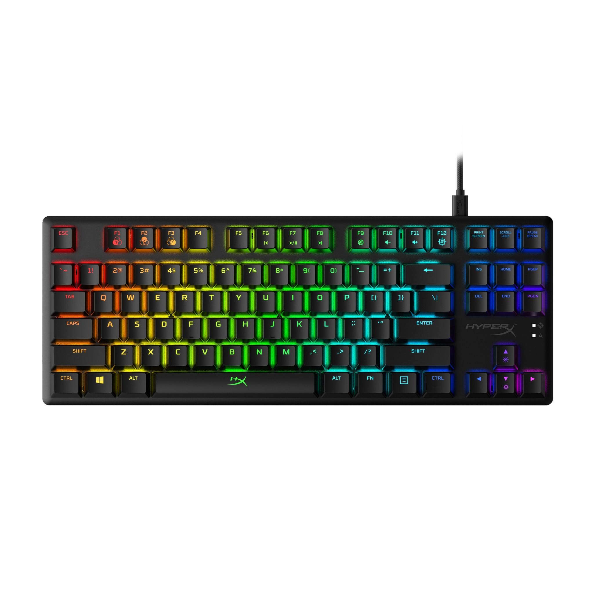 HyperX Alloy Origins Core TKL Wired Mechanical Gaming Keyboard - Compact Tenkeyless Design, HyperX Red Switches, RGB Backlit - Compatible with PC, PS5, PS4, Xbox Series X|S & Xbox One (Renewed) - Perfect for Esports, Streaming & Office Work