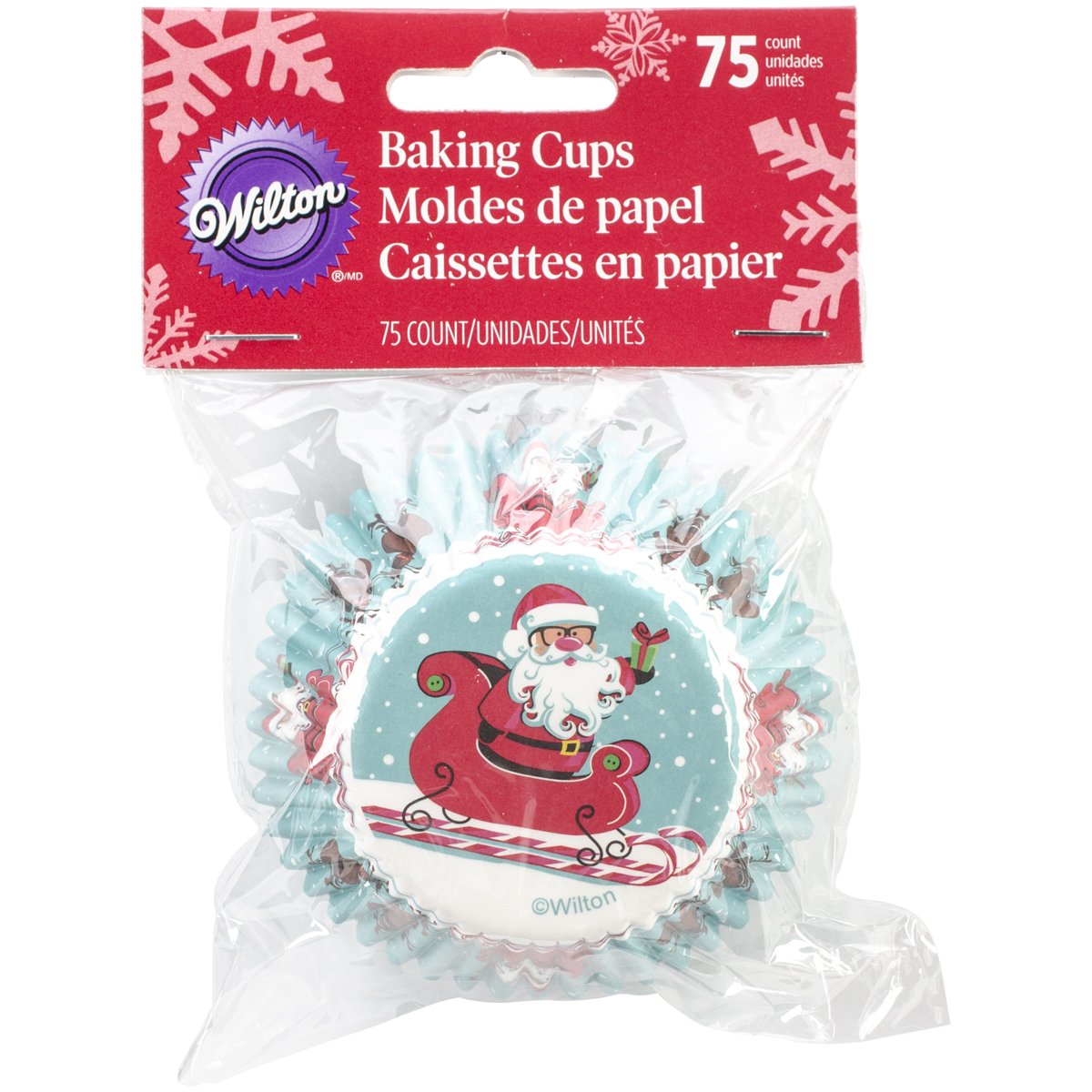 Wilton 75-Count Christmas Baking Cups - Standard Size Holiday Sweet Treat Liners for Cupcakes, Muffins & Party Desserts (Perfect for Christmas Baking, Gift Giving & Holiday Celebrations)